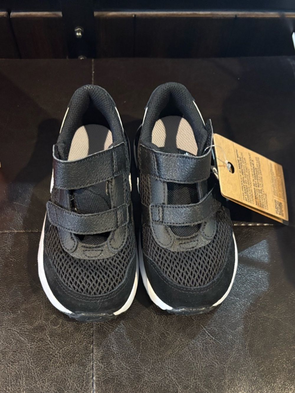 New in Box Nike Toddler 10 c Black Velcro Athletic Shoes